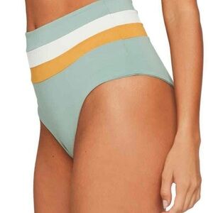 L Space Color Block Rebel Stripe Portia Bottom Women's Size M